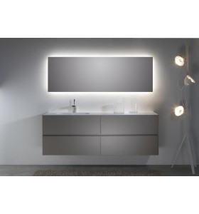  Plan Vasque  + Meuble Suspendu en MDF - 4 Tiroirs | 3309