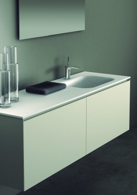  Plan Vasque Sur Mesure+ Meuble Suspendu en MDF - 2 Tiroirs Alignés | 3297