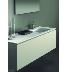  Plan Vasque Sur Mesure+ Meuble Suspendu en MDF - 2 Tiroirs Alignés | 3297