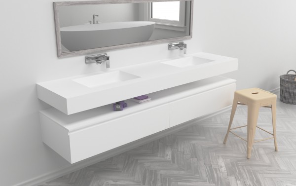 double vasque corian® Paris detail 3